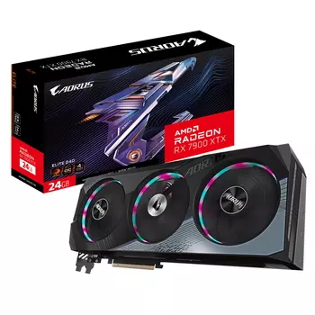 Видеокарта Gigabyte PCI-E 4.0 GV-R79XTXAORUS E-24GD AMD Radeon RX 7900XT 20480Mb 256 GDDR6 2015/16000 HDMIx2 DPx2 HDCP Ret