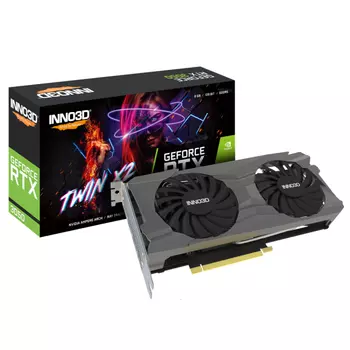 Видеокарта INNO3D Twin nVidia RTX 3050 1552 8192 14000 128 RTL [N30502-08D6-1190VA42]
