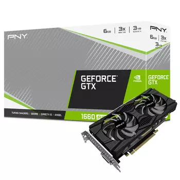 Видеокарта PNY NVIDIA GTX 1660 Super 1530 6144 14000 192 RTL [VCG16606SDFPPB]