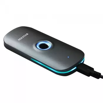 Внешний корпус SSD M.2 NVME (M-Key) AgeStar 31UBNVFC-GRAY, сканер отпечатка пальца, шифрование данных, алюминий, серый (2280) {50} (672998)