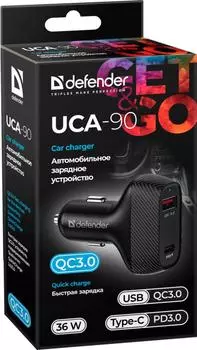 Зарядное устройство для авто 36W QC3.0 83836 DEFENDER