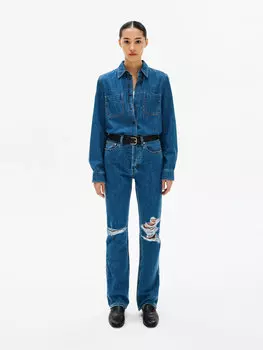 Джинсы Vintage Straight с прорезями