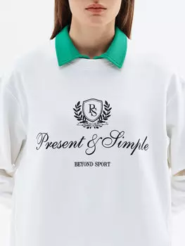 Свитшот с принтом из 100% хлопка