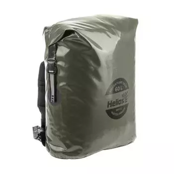 Герморюкзак 60 л (ПВХ, хаки/черный) Helios