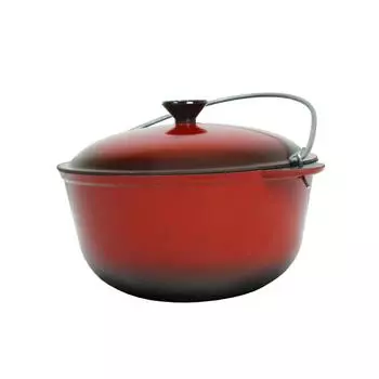 Казан походный с крышкой Эмаль 4 л (ЭКД04) Силумин