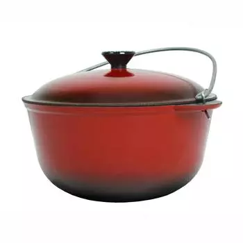 Казан походный с крышкой Эмаль 6 л (ЭКД06) Силумин