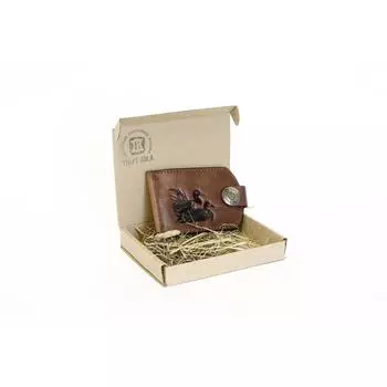 Купюродержатель Коричневый Утки Пергама