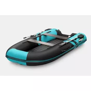 Лодка надувная ПВХ GLADIATOR E330S черно-бирюзовый