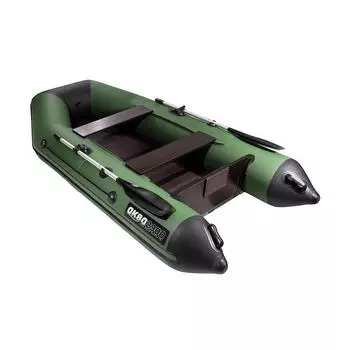 Лодка ПВХ АКВА 2900 СКК зеленый/черный (слань- книжка, киль) Аква