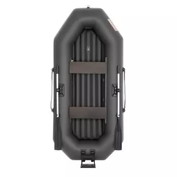 Лодка Шкипер А280НТ надувное дно, навесной транец серый Тонар