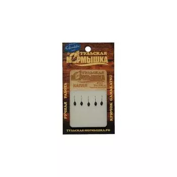 Мормышка Капля, цвет черное серебро Тульская мормышка