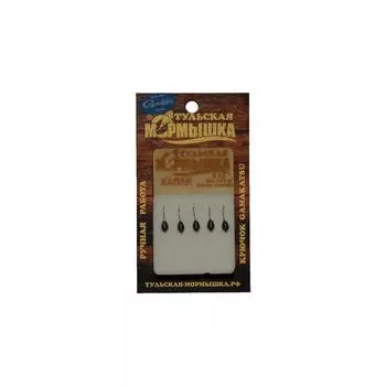 Мормышка Капля, цвет черное серебро Тульская мормышка