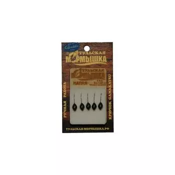Мормышка Капля, цвет черное серебро Тульская мормышка