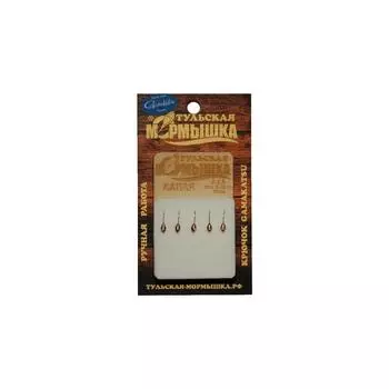 Мормышка Капля, цвет медь Тульская мормышка