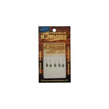 Мормышка Капля, цвет никель Тульская мормышка