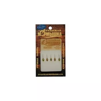 Мормышка Капля, цвет золото Тульская мормышка