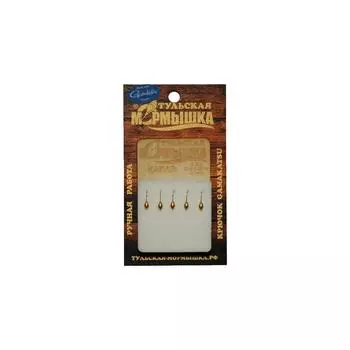 Мормышка Капля, цвет золото Тульская мормышка