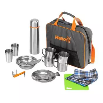 Набор для пикника на 4 персоны с термосом maxi (HS-N4T-G-M) Helios