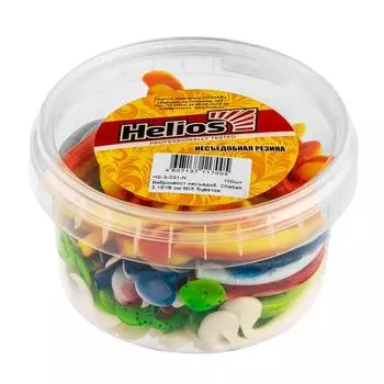 Набор приманок Chebak 3,15"/8 см MIX 5 цветов 100шт. Helios