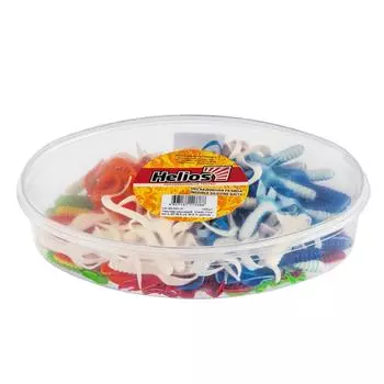 Набор приманок Credo Four tail 3,35"/8,5 см MIX 5 цветов 100шт. Helios