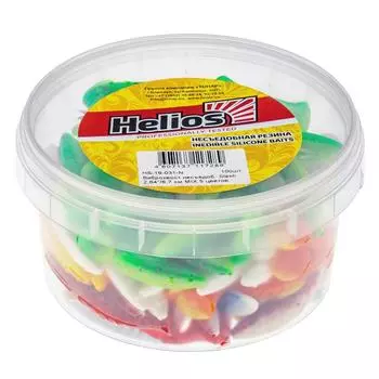 Набор приманок Slash 2,64"/6,7 см MIX 5 цветов 100шт. Helios