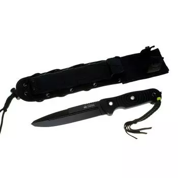 Нож Legion AUS-8 BT (Черный, Черная рукоять, Черные ножны) Kizlyar Supreme