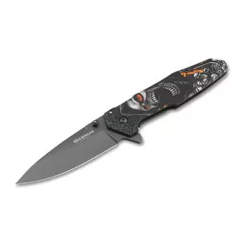 Нож складной рук-ть сталь/череп, сталь 440A, BK01MB230 Screaming Skull Boker