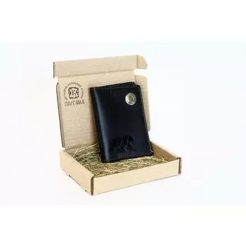 Обложка для автомобильных документов Черный Медведь Пергама