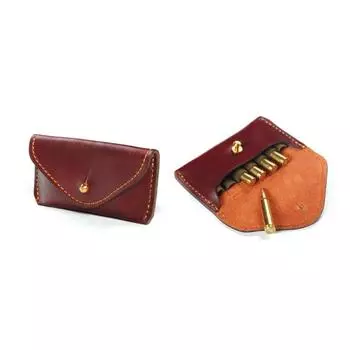 Подсумок из натуральной кожи на 7 нарезных патронов, большой П-38-30-06 VEKTOR