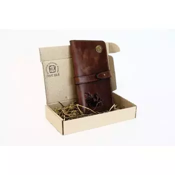 Портмоне Коричневый Утки Пергама