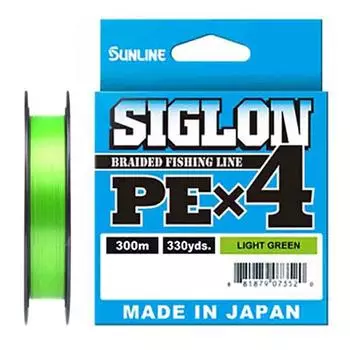Шнур SIGLON PE4 300M(Light Green) #2.5/40LB Sunline