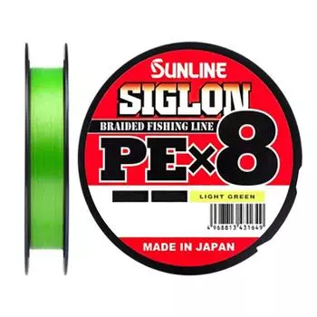Шнур SIGLON PE8 200M (Light Green) #0.3/5LB Sunline