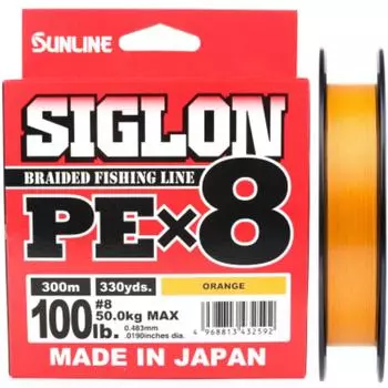 Шнур SIGLON PE8 Orange 300 м Sunline