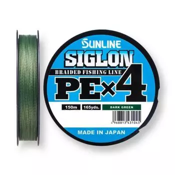 Шнур SIGLON PE4 150 м (Dark Green) Sunline