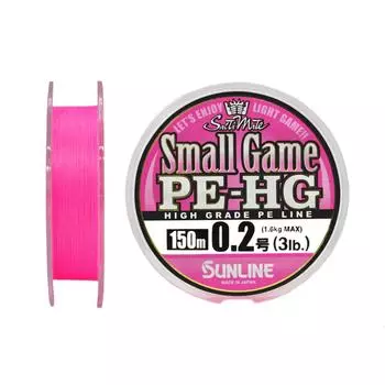 Шнур SUNLINE NEW SMALL GAME PE HG 150M PINK 3LB/#0.2