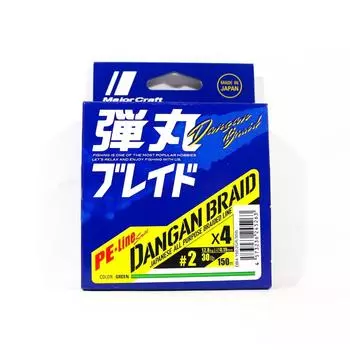 Шнур X4 зеленый 150 м MAJOR CRAFT