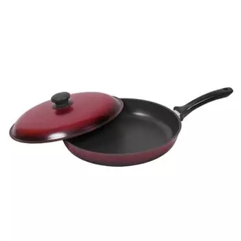 Сковорода 260 с крышкой (мелкая) (ЛС26мpк) Силумин