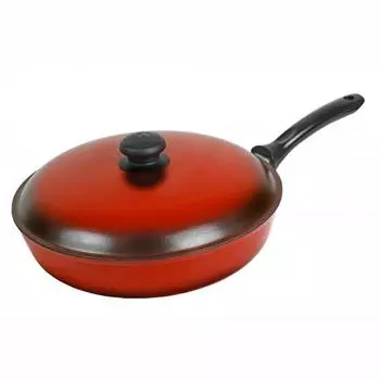 Сковорода 280 с крышкой (глубокая) (ЛС28тpк) Силумин