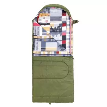 Спальный мешок TRAVEL XXL (220*90) Hollow fiber 300 зелёный Nisus