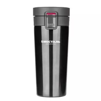 Термокружка "БИОСТАЛЬ-CROSSTOWN" 0,4л вороненая сталь (NMT-400 V) Biostal
