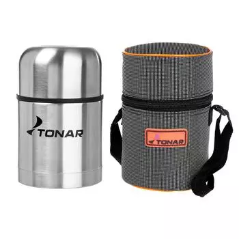 Термос (HS.TM-017-500) 500ML (широкое горло, чехол) Tonar