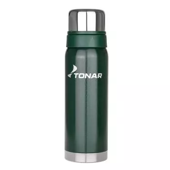 Термос (HS.TM-056-G) 750ML с ситечком зеленый (2 крышки-кружки) Tonar