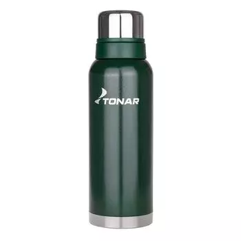 Термос (HS.TM-058-G) 1200ML с ситечком зеленый (2 крышки-кружки) Tonar