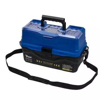 Ящик рыболовный трехполочный, черно-синий (TR-TB-3R-BB) ТРОФЕЙ