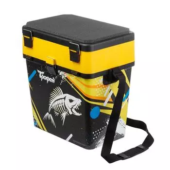 Ящик рыболовный зимний 19л, черный/желтый (TR-IML-19-BY) ТРОФЕЙ