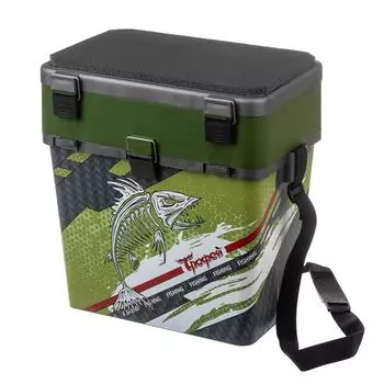 Ящик рыболовный зимний 19л, серый/хаки (TR-IML-19-GH) ТРОФЕЙ