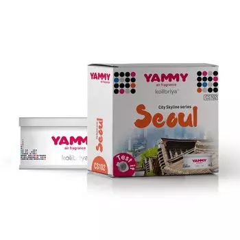 Ароматизатор меловой сити Yammy "Seoul" на торпедо баночка