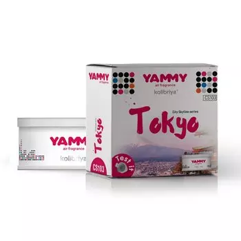 Ароматизатор меловой сити Yammy "Tokyo" на торпедо баночка