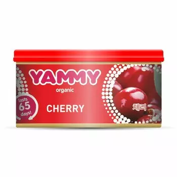Ароматизатор на торпедо Yammy "Cherry" с растительным наполнителем, баночка 42 гр. (1/60)