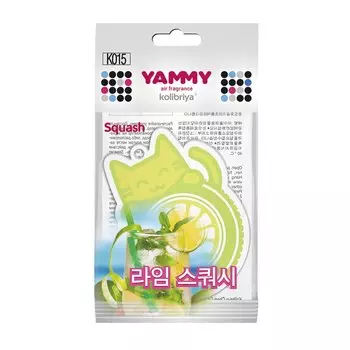 Ароматизатор подвес. Yammy картон с пропиткой Котик"Squash" (1/200)